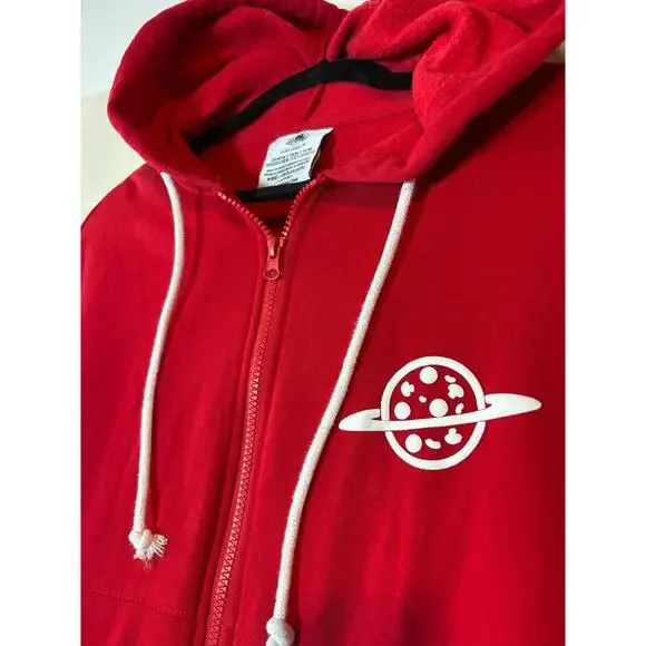 Pizza Planet Disney Parks Hoodie Red White Spirit Jersey Medium M Toy Story - Picture 3 of 6
